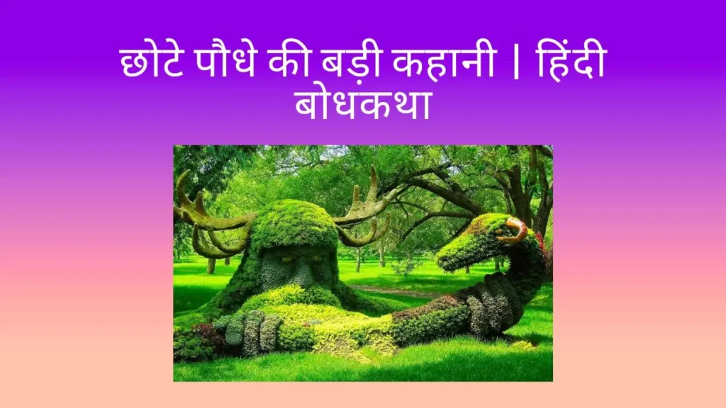 छोटे पौधे की बड़ी कहानी हिंदी बोधकथा