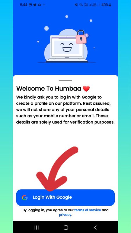 Locate the Humbaa app icon on your device and tap to open it after a successful installation.