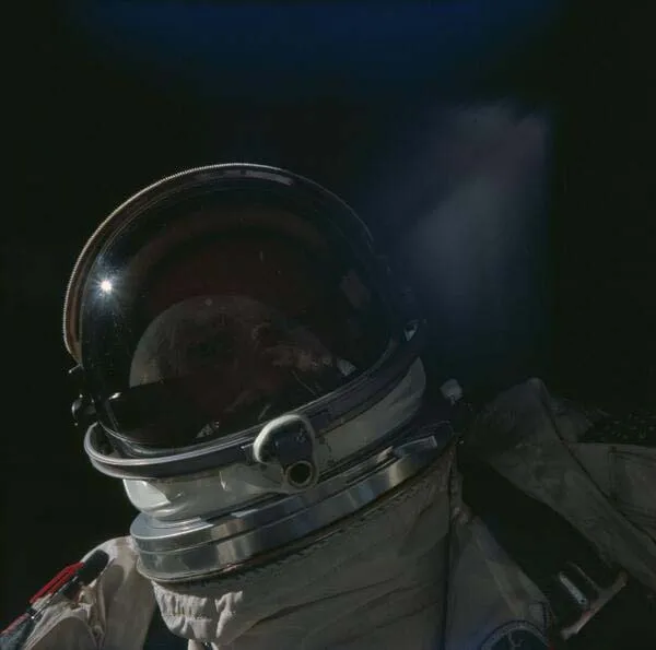 10. Buzz Aldrin taking a selfie in space 1966