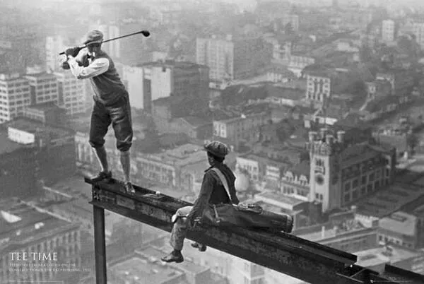 12. Playing golf on a skyscraper 1932