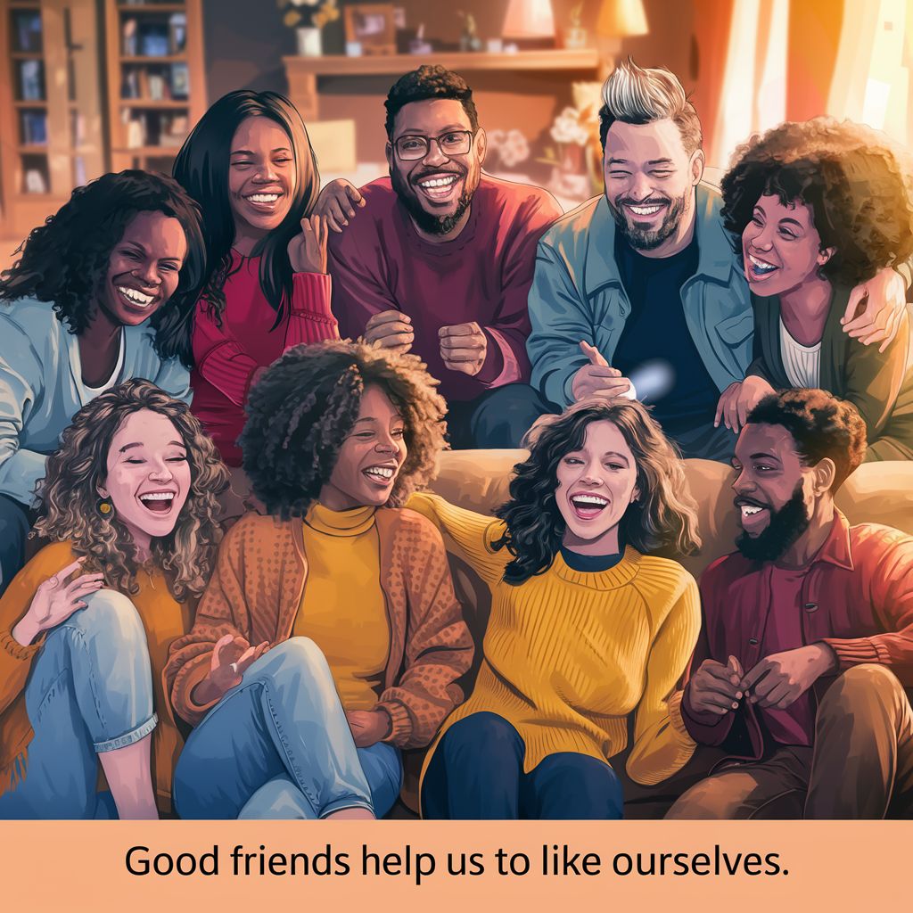 Good friends help us to like ourselves