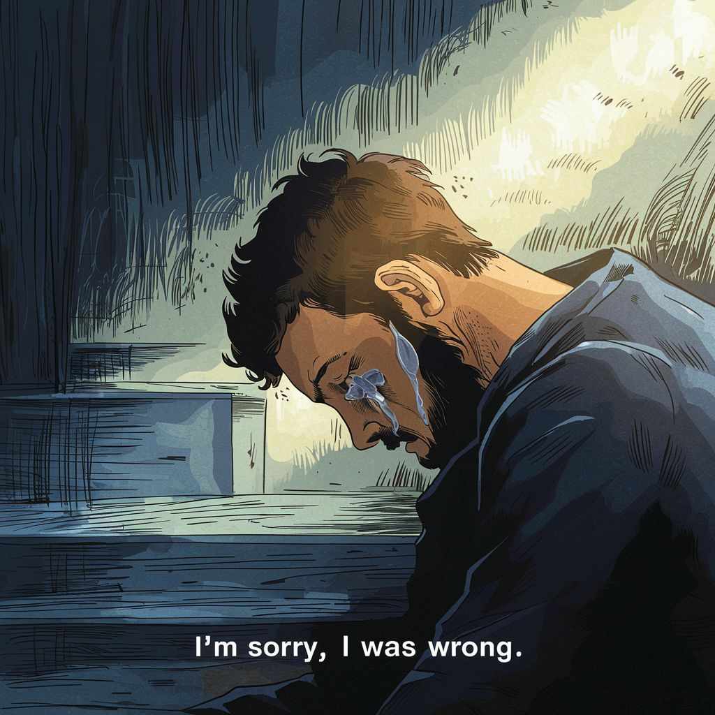 "I'm sorry, I was wrong"