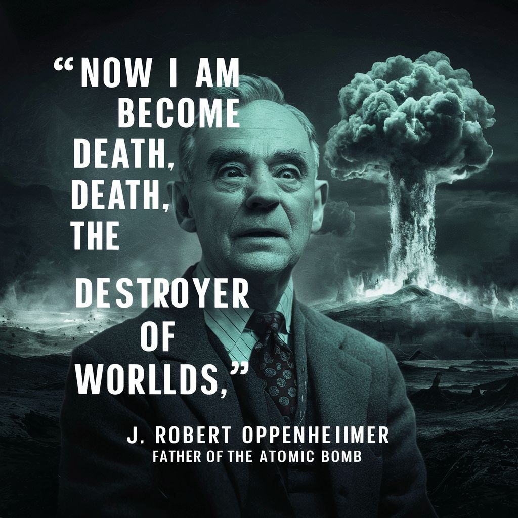 "Now I am become Death, the destroyer of worlds." - J. Robert Oppenheimer