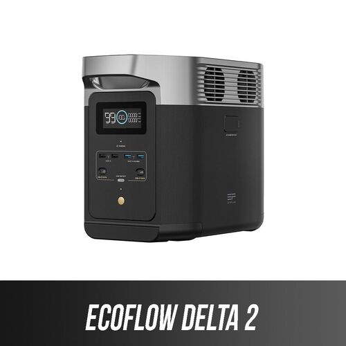 EF ECOFLOW Portable Power Station DELTA 2, 1024Wh LiFePO4 (LFP) Battery, Fast Charging, Solar Generator(Solar Panel Optional) For Home Backup Power, Camping & RV