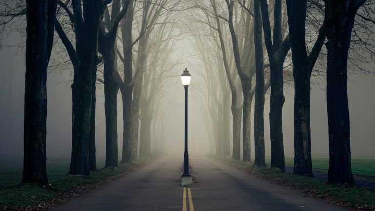 25 ” street lamp in the fog ” wallpaper iphone download hd 4k