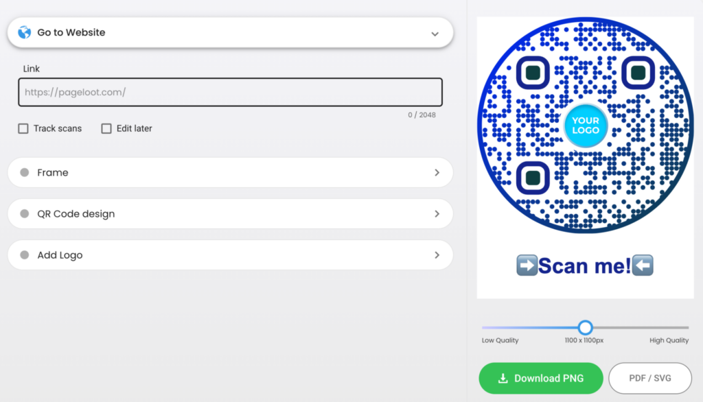 QR Generator by Pageloot