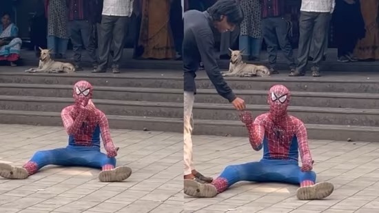 An Influencer Begs as Spiderman Video Gains Viral Attention