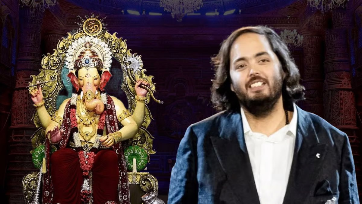 Anant Ambani gifts 20 Kg gold crown to Lalbaugcha Raja for Ganesh Chaturthi