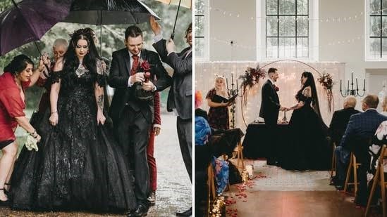 Couple Fights Superstitions Gets Married on 13 Friday In Black Attire Goes Viral