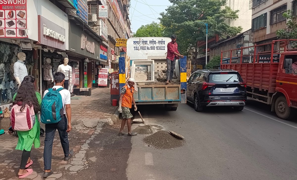 PMC takes action on potholes following President Murmus concerns before PM Modis arrival